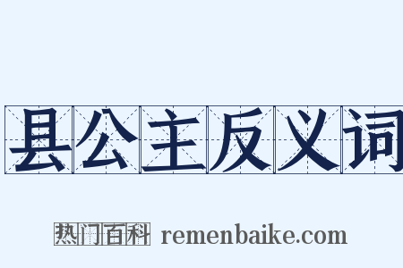 县公主反义词是什么意思的图片